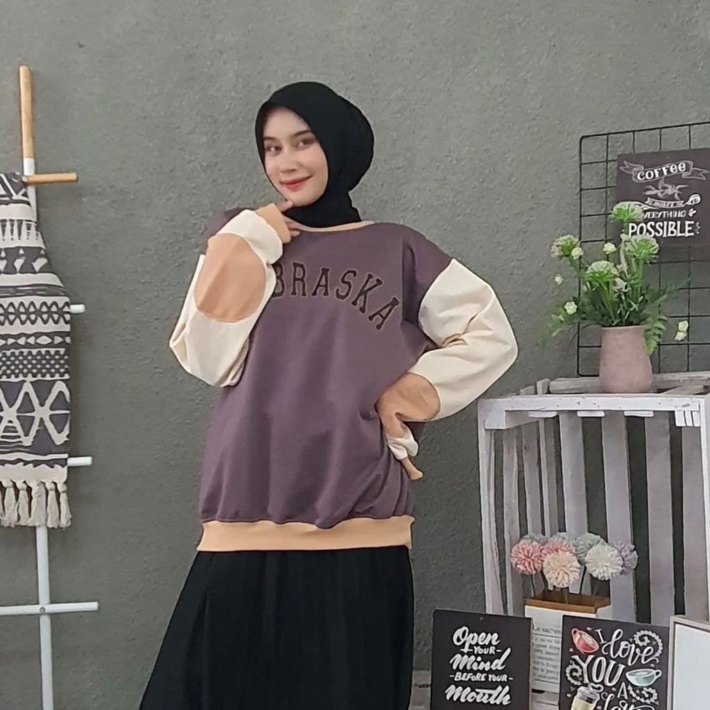 Nara Grosir - Nebraska XXL Sweater l Fashion Pria dan Wanita l 2 Varian Warna