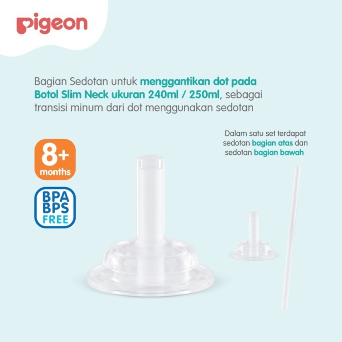 PIGEON Silicone Straw Top Set Spare Sedotan Pengganti Dot