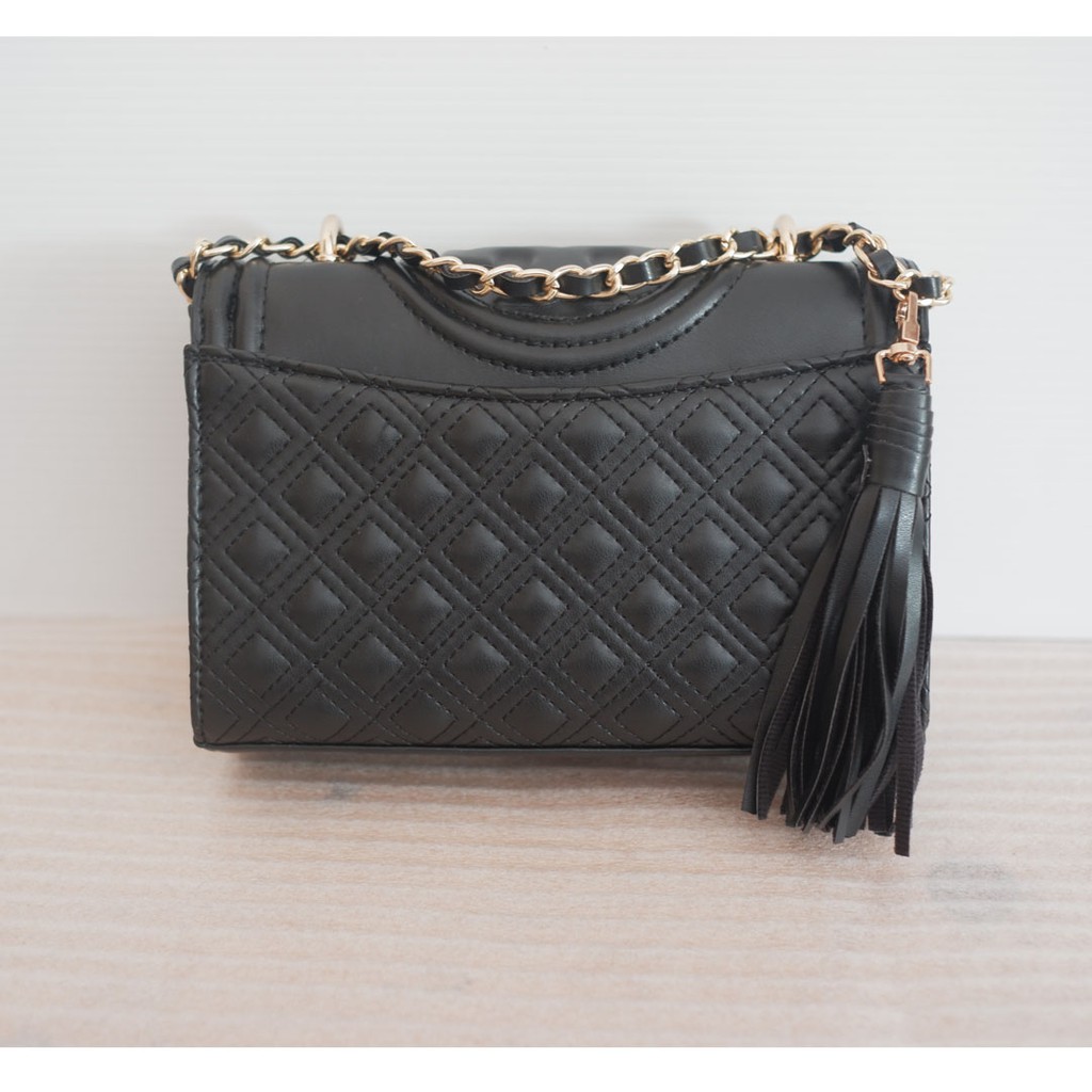 Quilt TB Fleming Small Convertible Shoulderbag PU Leather Semi Premium / Woman Slingbag multifungsi