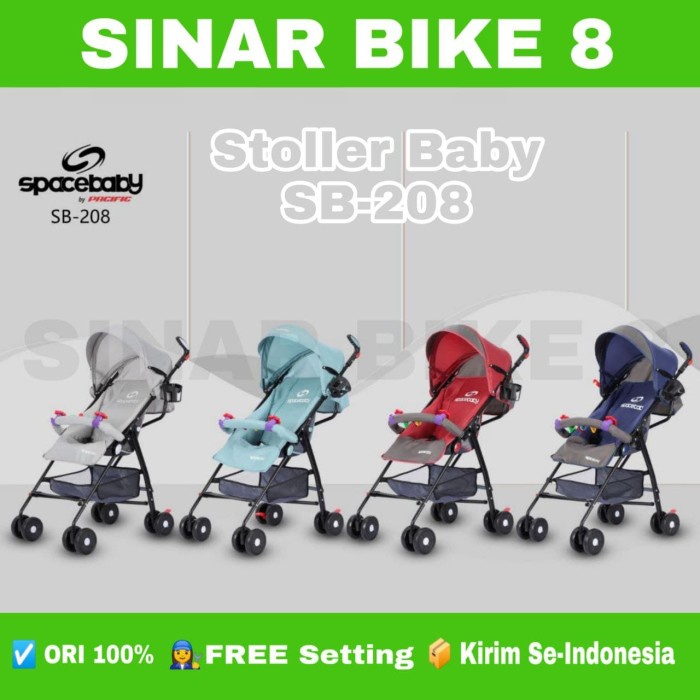 Baby Stoller Kereta Dorong Bayi SPACEBABY SB 208