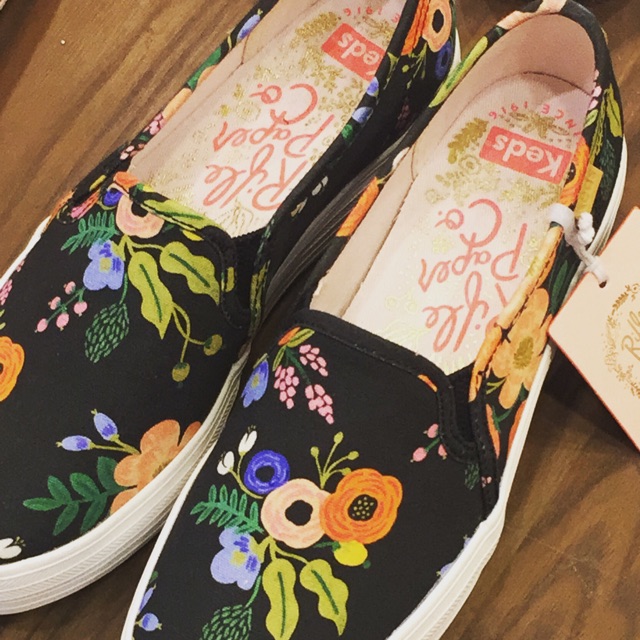 Keds triple decker - black floral