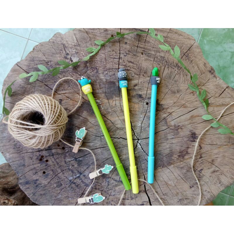 

Pulpen Gel Cactus Pena Gel Karakter Ballpoint Gel Karakter Pulpen Lucu Bolpen Unik