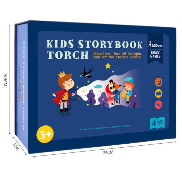 Mideer kids storybook torch - mainan projector anak