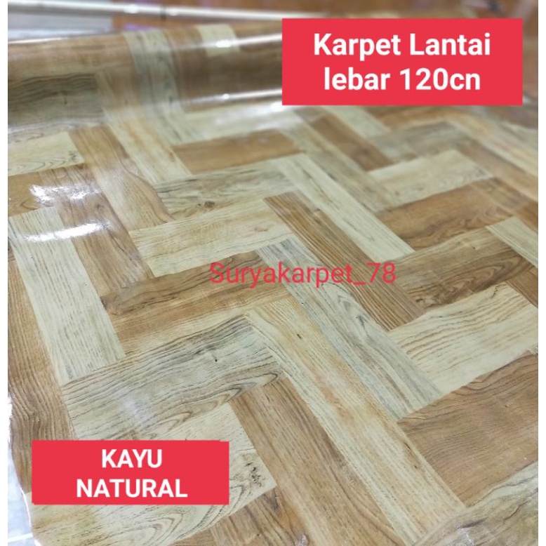 KARPET LANTAI VINYL PLASTIK LOKAL STANDAR LEBAR 1.2m KILAP