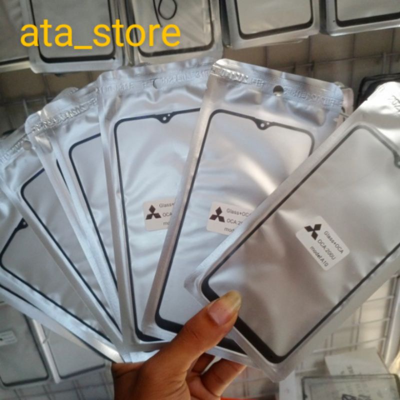 Kaca Depan Kaca LCD Samsung A10 TS TC Touchscreen Glass LCD + Lem Oca Kering Original