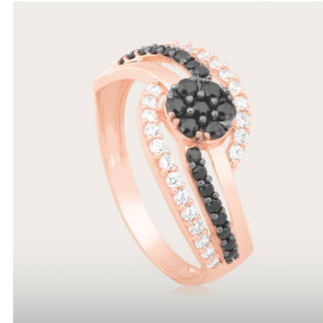 Cincin emas bunga hitam