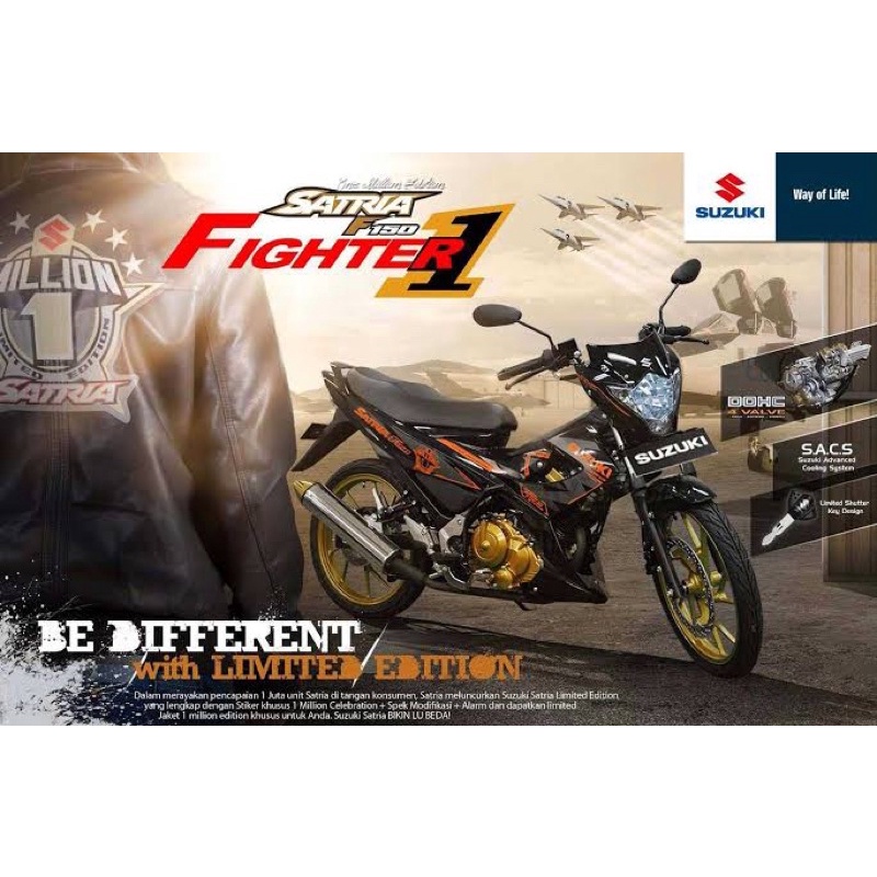 STIKER STRIPING SATRIA F LIMITED EDITION ONE MILLION 2013