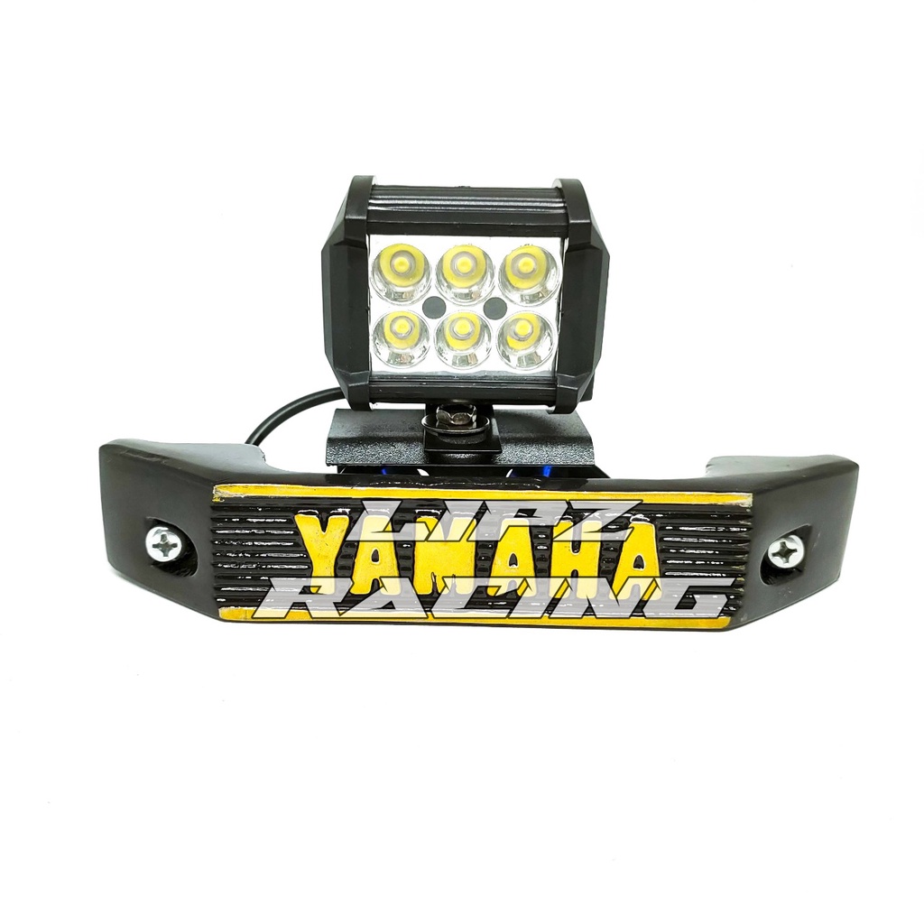 PAKET LAMPU TEMBAK LED 6 MATA MINI + BREKET KUMIS YAMAHA PNP RX-KING SRIES