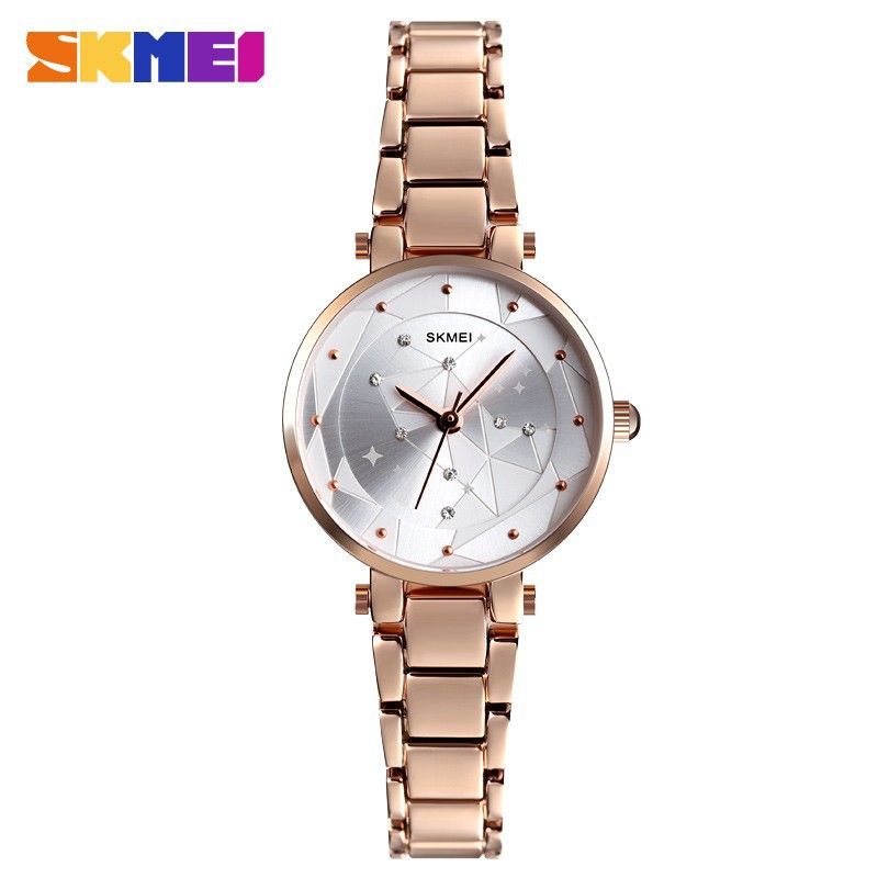 SKMEI 1411 Jam Tangan Wanita Women Watches Luxury Alloy Strap Fashion Quartz