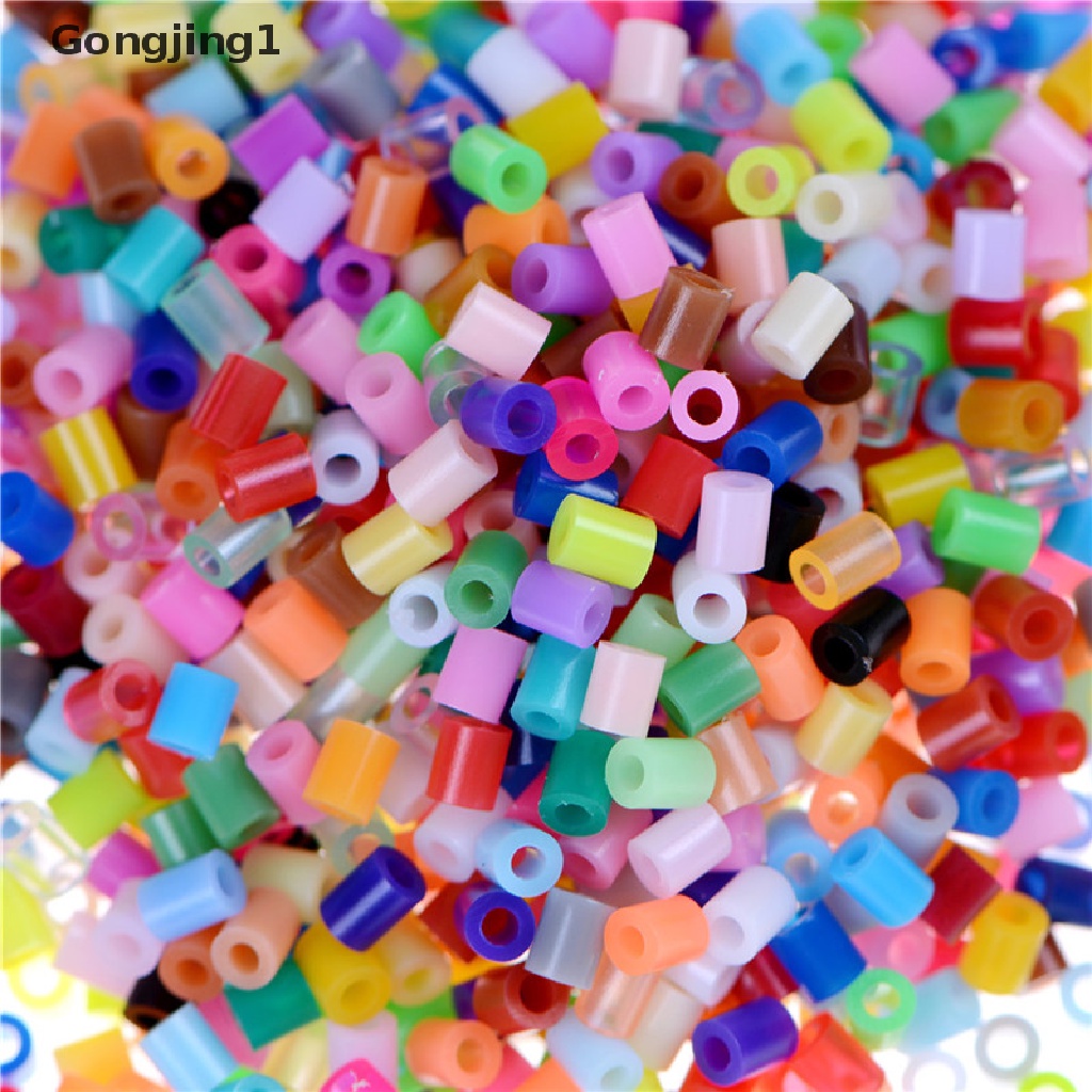 Gongjing1 1000pcs / Set Manik-Manik HAMA / PERLER 2.6mm Warna Campur Untuk Kerajinan Tangan Anak DIY