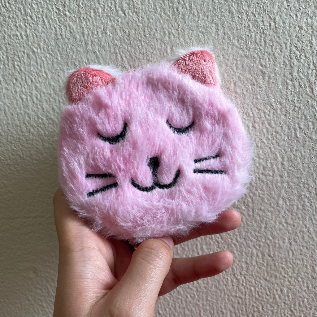 DOMPET KOIN MINI KUCING KELINCI BULU 4D