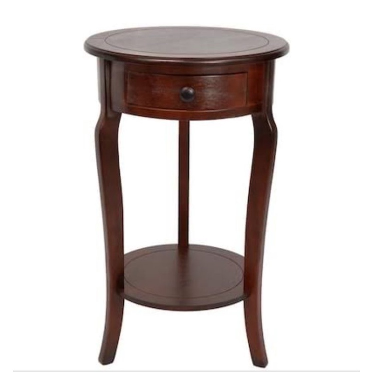 Meja sudut meja kecil jati