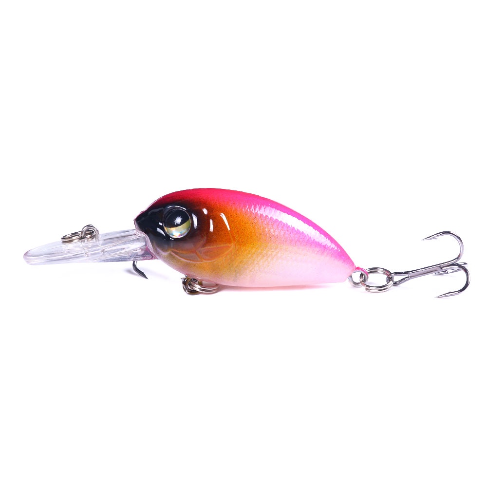 HENGJIA 6PCS Mini Hard Crankbait Fishing Lure 6CM 5G Artificial Bait Floating Wobbler for Fish Bass Fishing Tackle