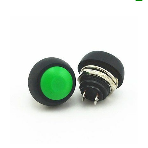 PBS-33B GREEN 12mm Waterproof Momentary ON / OFF Push Button Switch