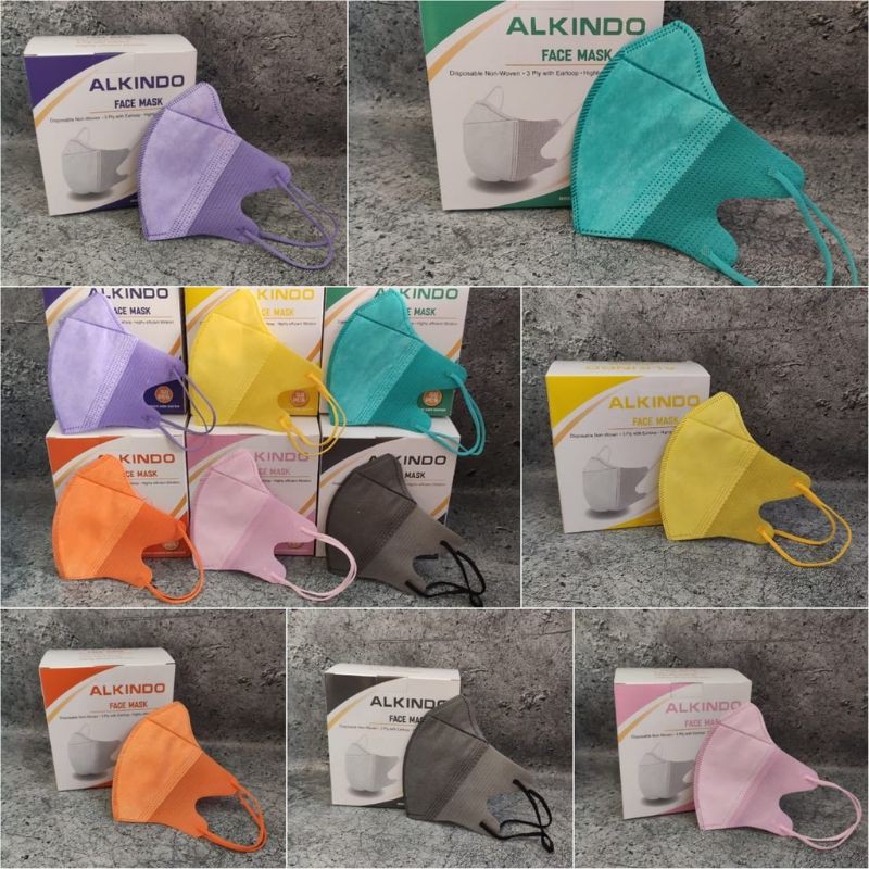 MASKER DUCKBILL ALKINDO MOUSON GARIS 3PLY ADULT FACE MASK