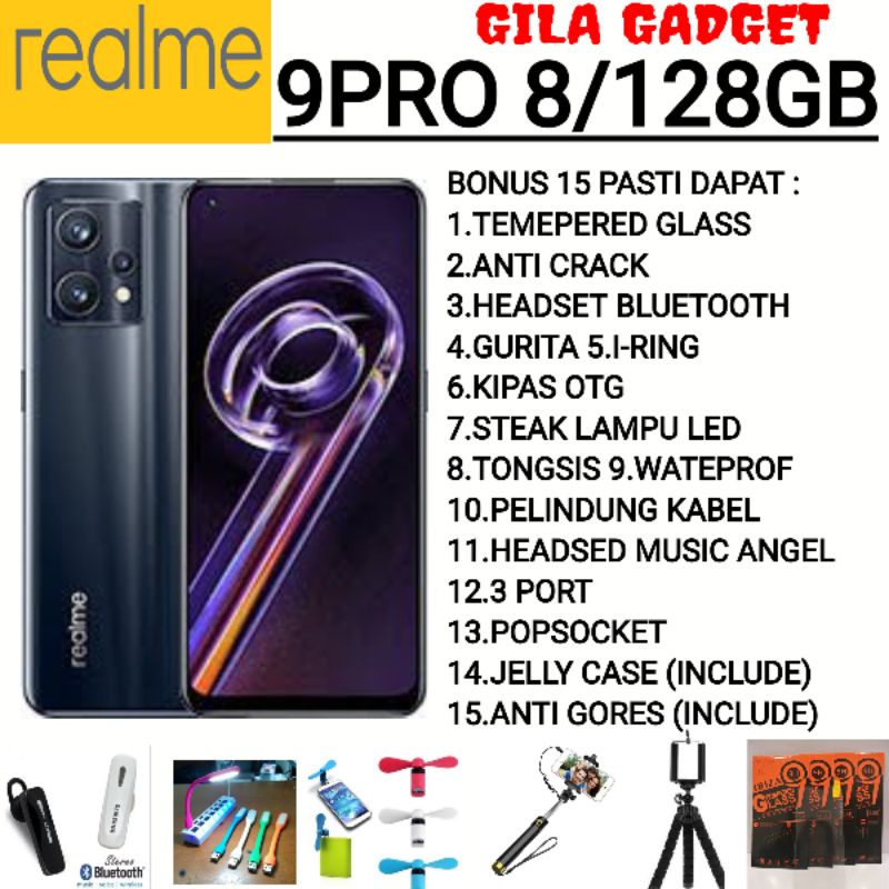 REALME 9 PRO 5G RAM 8/128 GB GARANSI RESMI