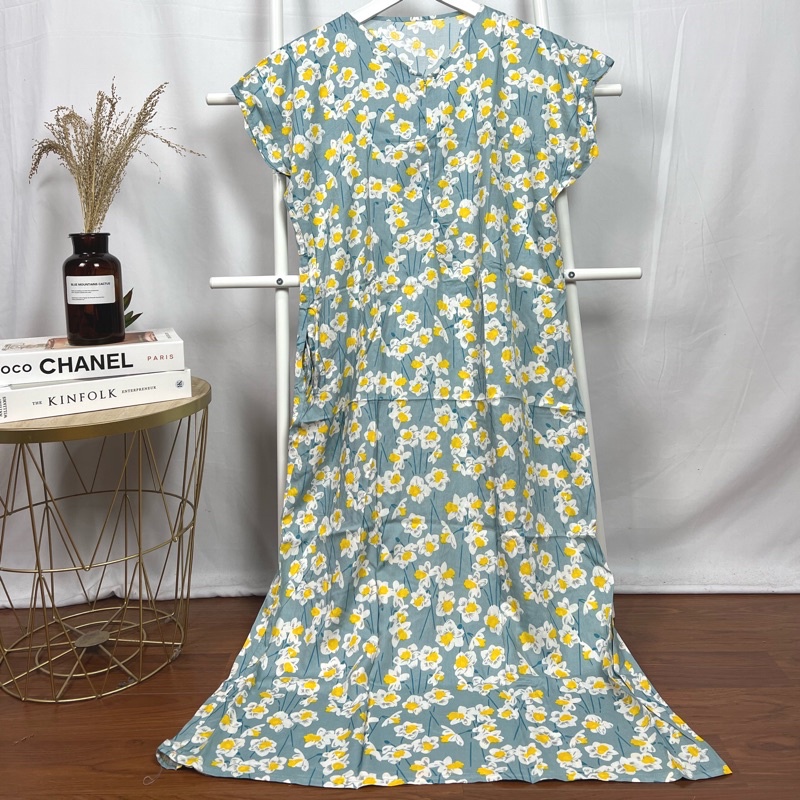 daster long semata kaki, daster panjang viral kekinian, daster rayon busui terlaris-Long Penny