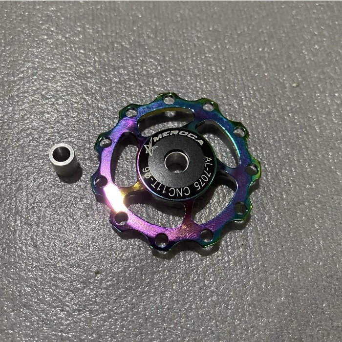 Pulley RD MERROCA Bearing 11T Rainbow colourfull CNC