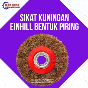 Sikat Kuningan / Wheel Brush Gerinda Tangan Einhill Bentuk Piring 5"