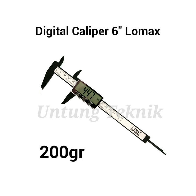 Murah LOMAX Digital Caliper 6" - Jangka Sorong Alat Ukur Sketmat Digital