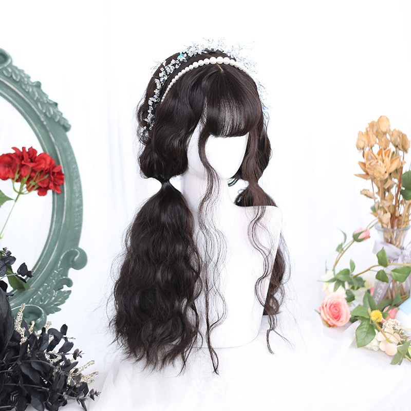 WDA-30 wig daily kpop panjang mermaid curly natural rambut palsu