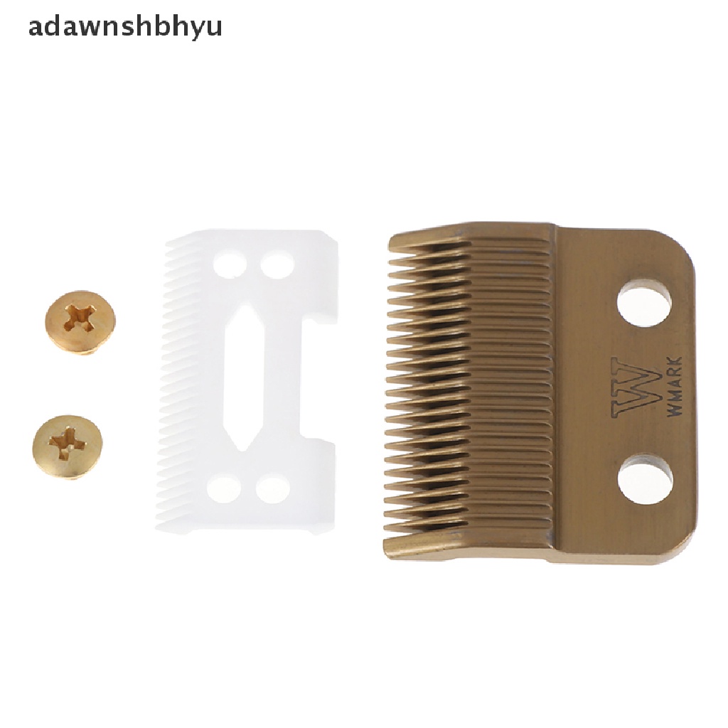 Adawnshbhyu 1Set Hair Clipper Blade Golden Dengan Pisau Keramik Untuk Clipper Tanpa Kabel