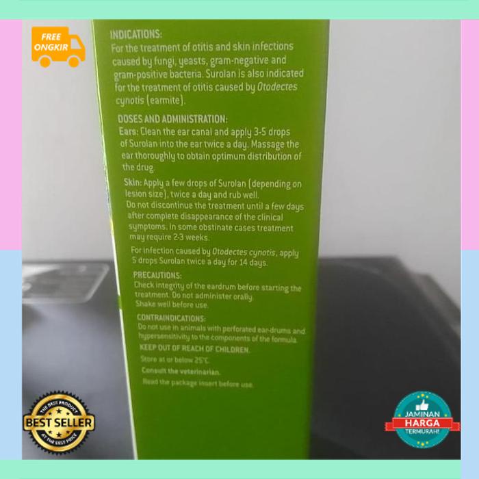 OBAT TETES TELINGA EAR MITE DERMATITIS KUCING ANJING SUROLAN-SUROLAN Nafsu Makan, Bulu Rontok,