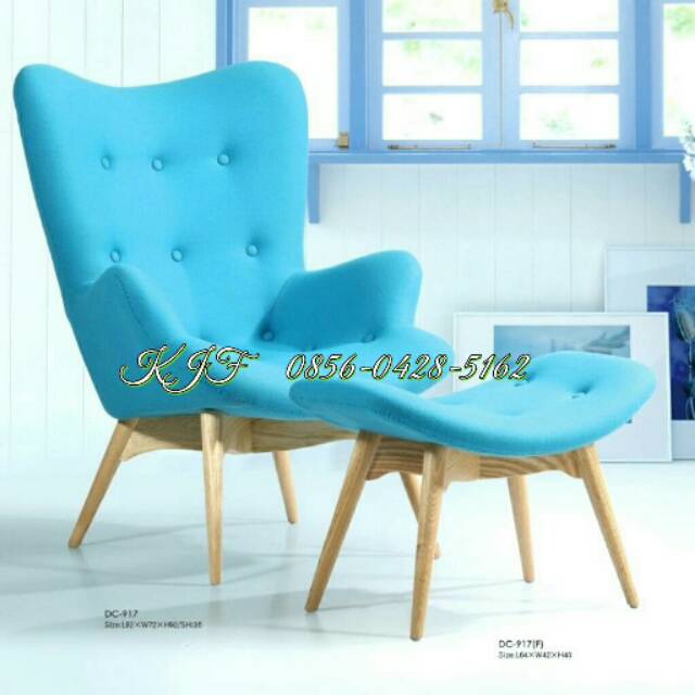 Sofa retro single wing chair uya kuya