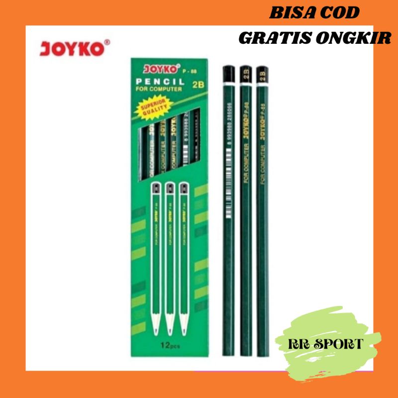 

Pencil Joyko 2B P-88 Ecer Satuan / Pencil Kayu Joyko / Pencil Joyko / Pencil 2B Komputer / Pencil Ujian / Pencil Kayu Hijau 2B / Pencil Pencil