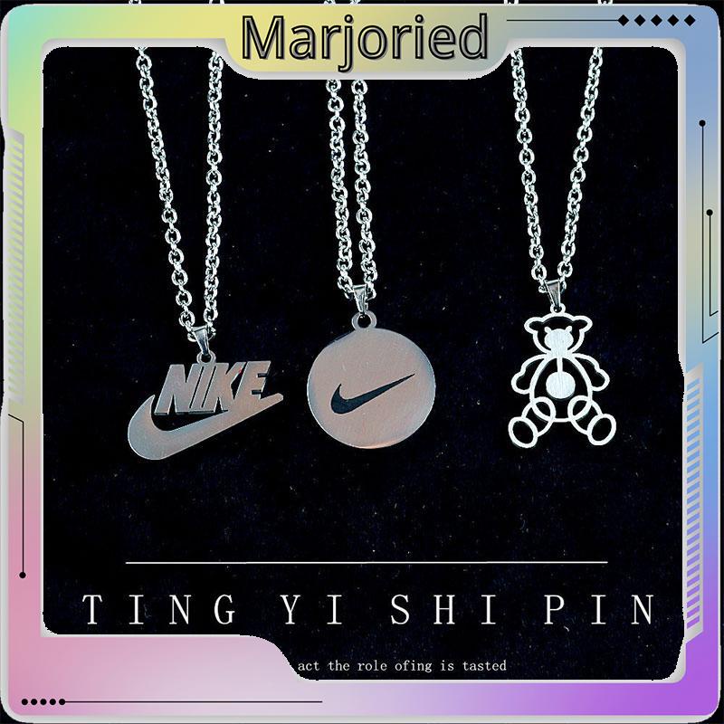 Korea Hip Hop Street Style Stainless Steel Kalung Liontin Aksesoris Pria dan Wanita-MJD