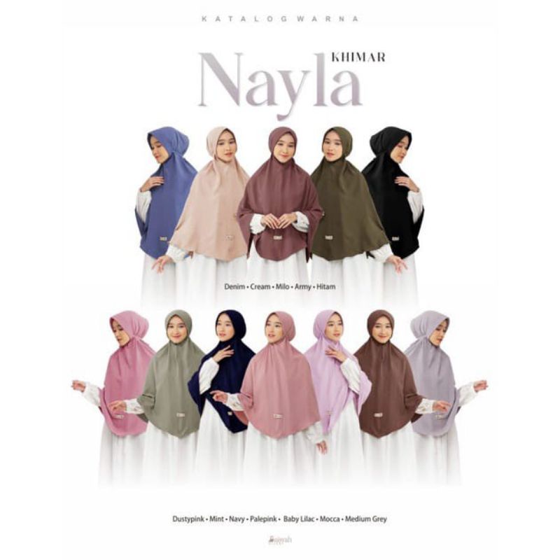 Jilbab Nayla Bergo Ped Antem Tali bahan Crinkle Adem Bestseller