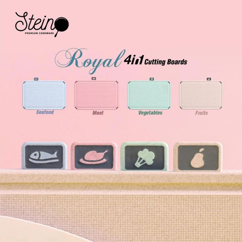 (Voucher 15Rb + FREE Bubble Wrap) Stein Steincookware Royal Cutting Board Talenan 4 in 1 Chopping Board Original Stein