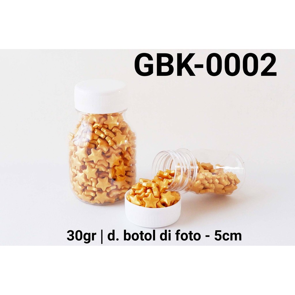 

GBK-0002 Sprinkles sprinkle sprinkel bintang gold 30gram