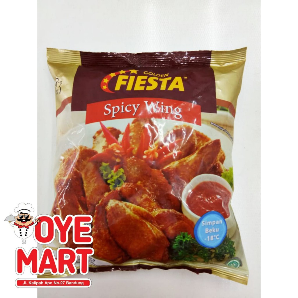 GOLDEN FIESTA SPICY WING 500GR PREMIUM / SAYAP AYAM BERBUMBU PROMO DISKON