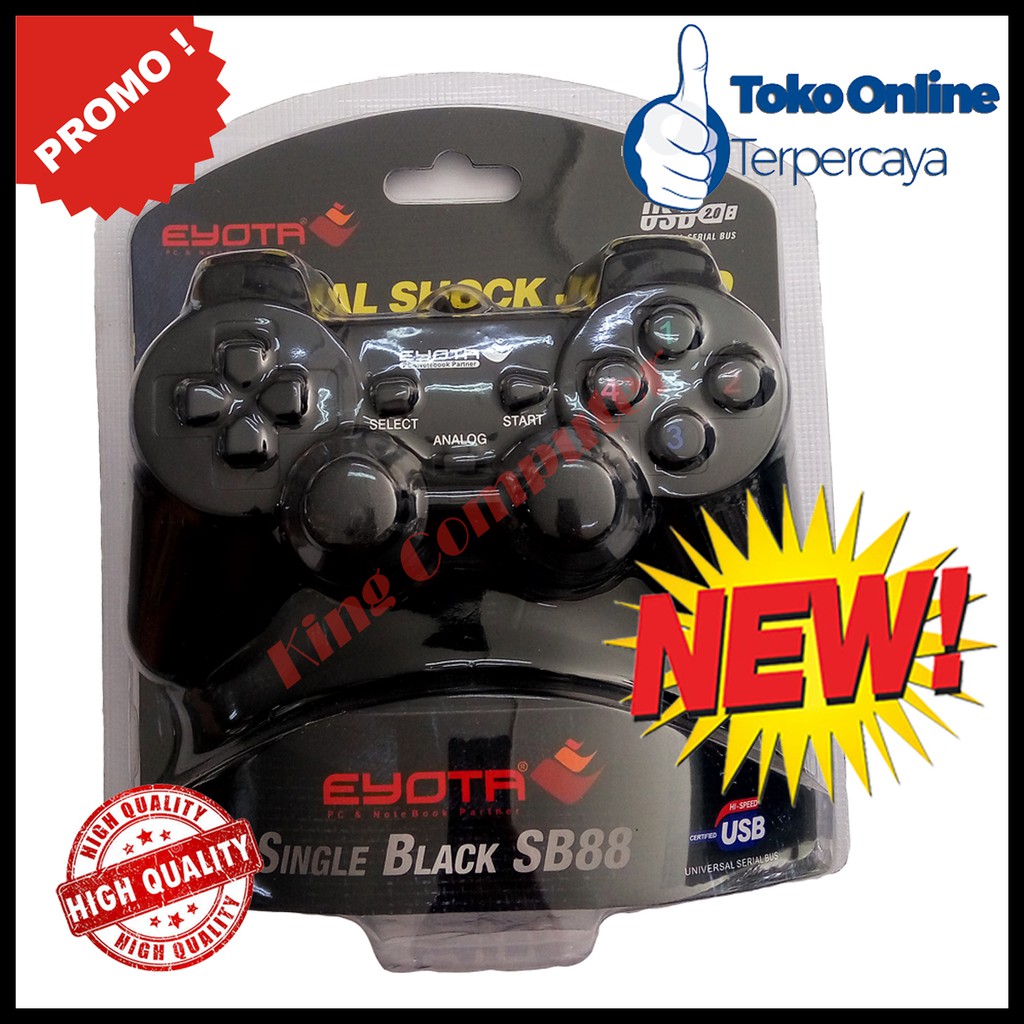 GAMEPAD /JOYSTICK SINGLE USB PC dan LAPTOP (HITAM)