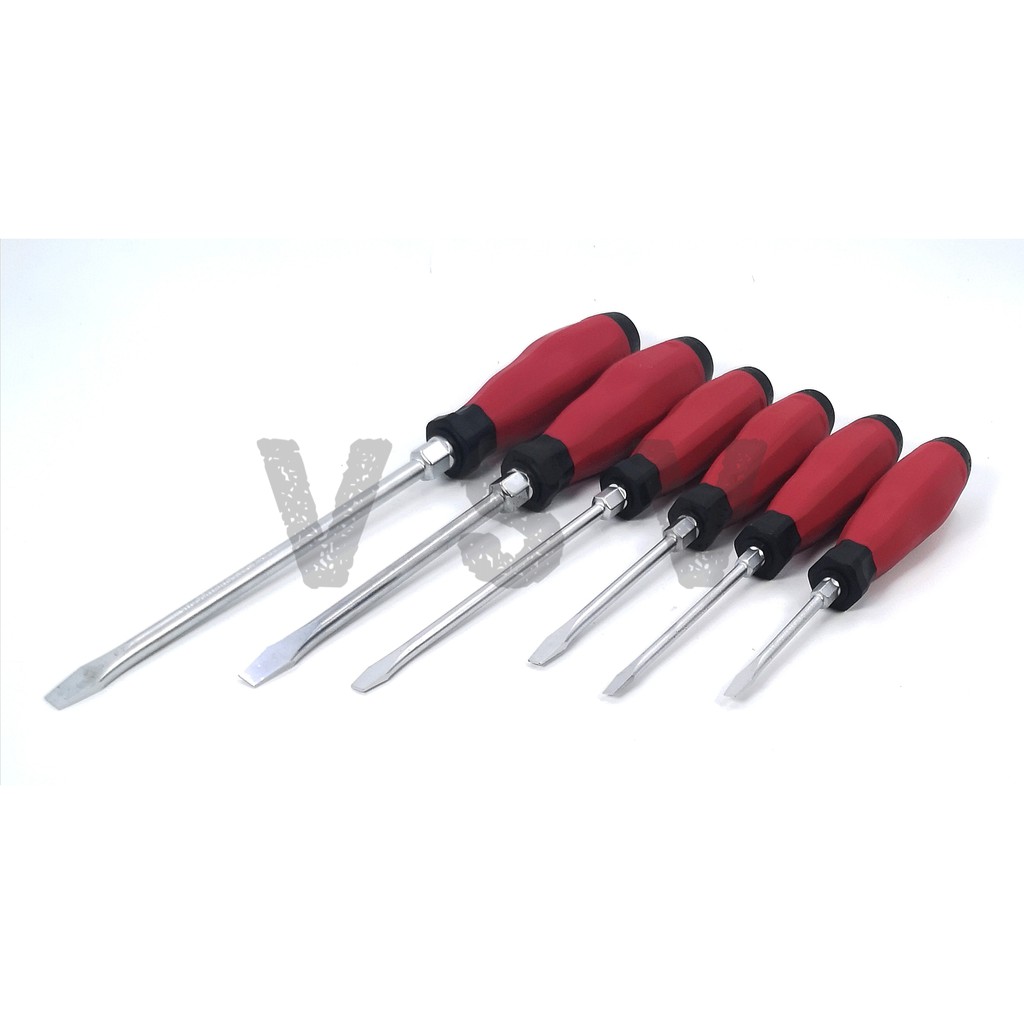 GESTAR Non Slip screwdriver (-)3.2x100mm Obeng gagang karet Obeng minus