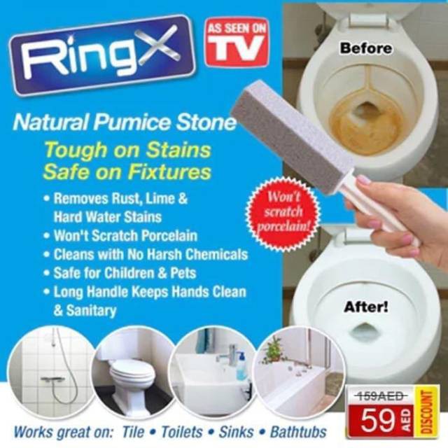 Ring X Pumice Stone Alat Pembersih Kerak Plak WC Toilet Keramik Wajan