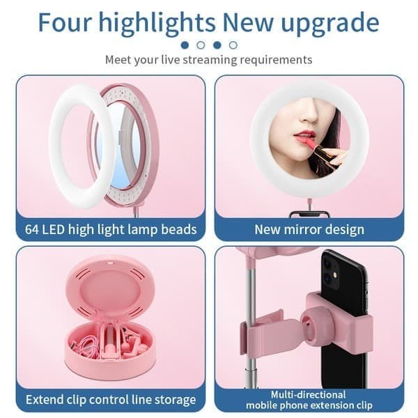 RING LIGHT G2 LIPAT SELFIE TIKTOK 10INC LED LIVE FILL LIGHT FOLDING