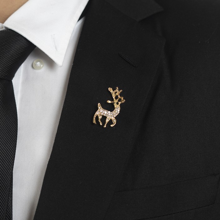 Houseofcuff lapel pin brooch bros untuk jas TUSUK GOLD LL