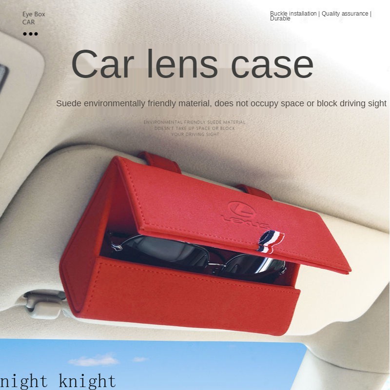 Suitable For Lexus Kacamata Mobil Pemegang Sun Visor Kacamata Mobil Case Organizer Kacamata Kotak Penyimpanan Turn Bulu Kulit Kacamata Case Aksesoris Mobil