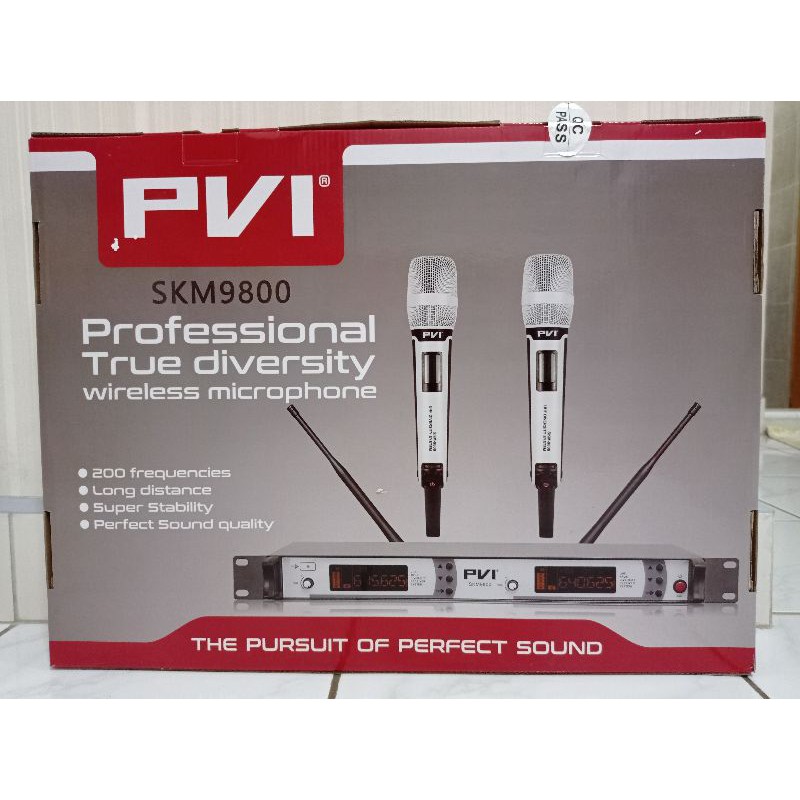mic wireless PVI skm9800 jarak 200meter suara medium high signal kuat