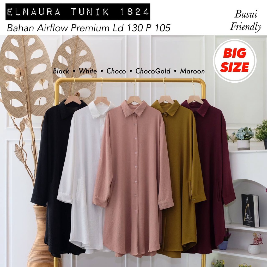 ELNAURA TUNIC / TUNIK / ATASAN WANITA / JUMBO SIZE