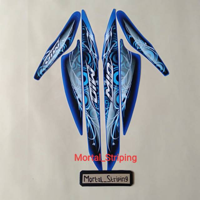 STIKER & STRIPING LIS BODY MIO SPORTY 2011 - 2012 BIRU STANDAR