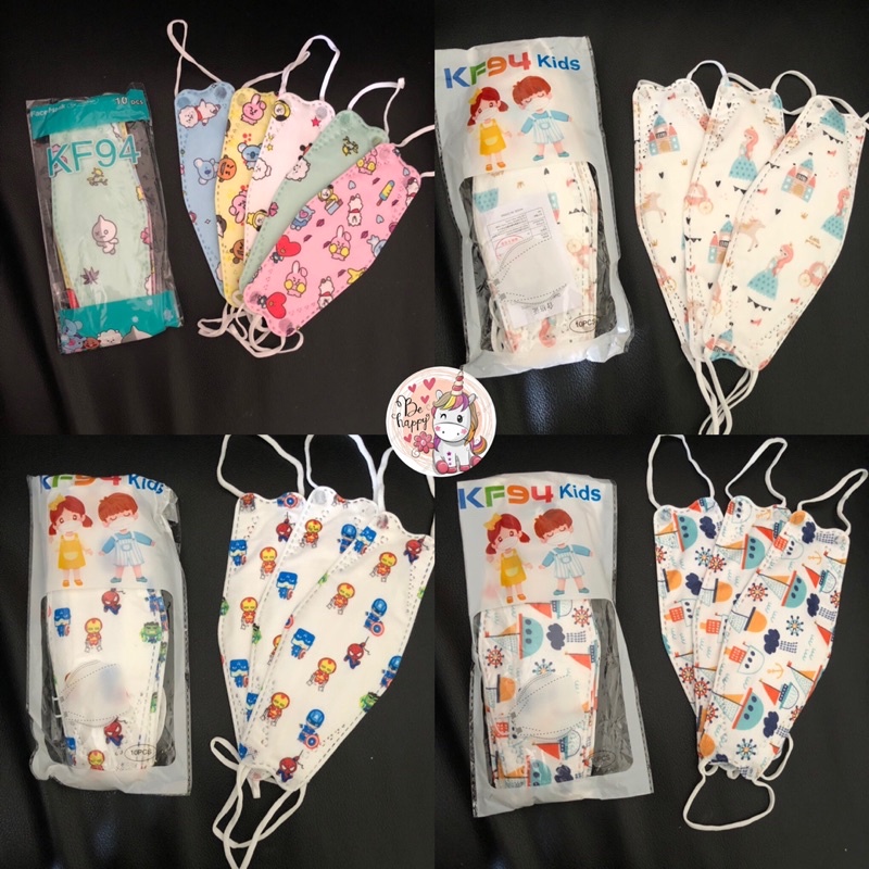 Masker Anak KF94 Motif BTS dan Karkter