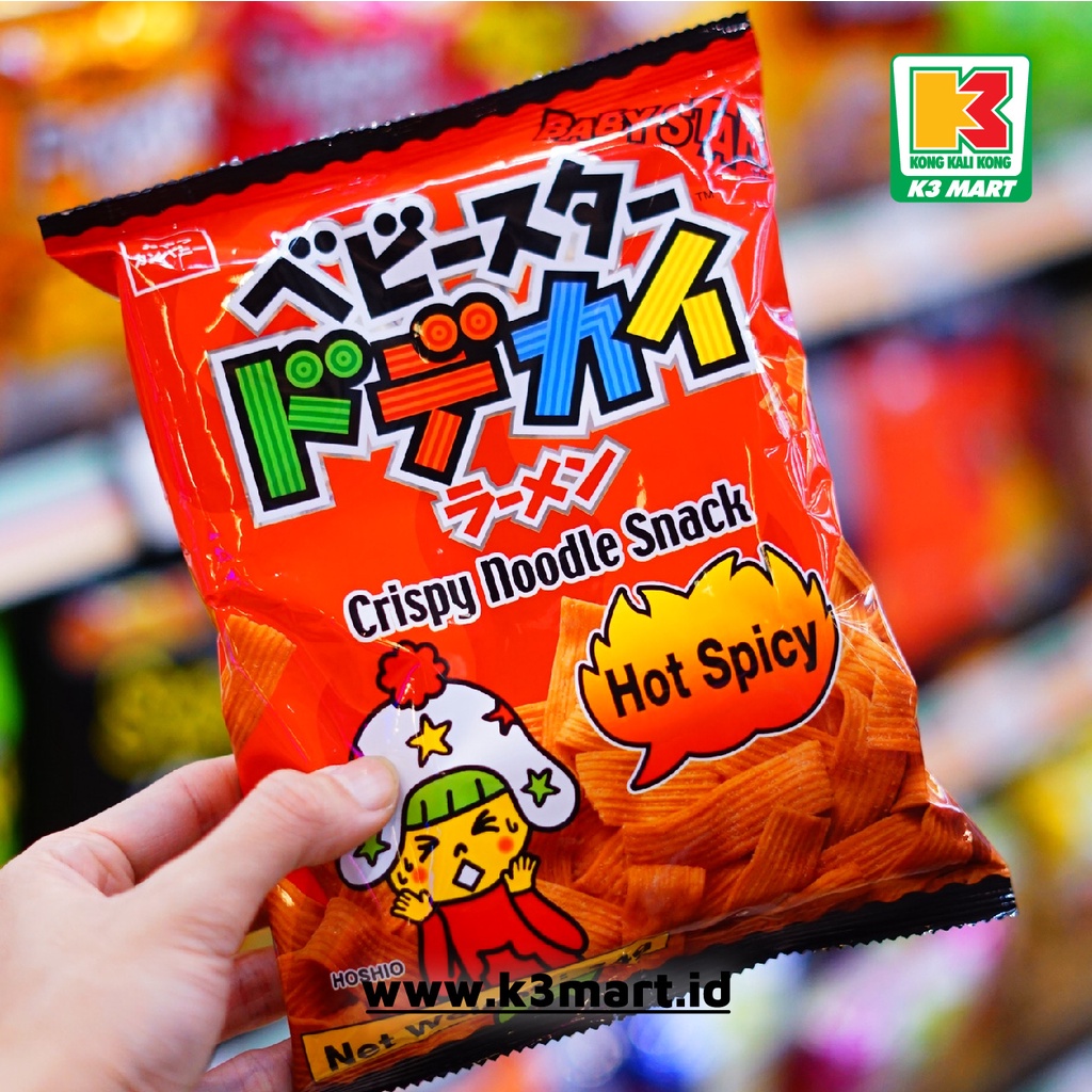 

Oyatsu Baby Star Wide Noodle Snack Hot Spicy 74gr