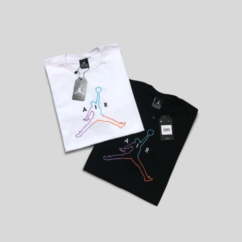 KAOS JORDAN JUMP MAN BORDIR | T-SHIRT AIR JORDAN | BAJU AIR JORDAN FULL TAG PREMIUM