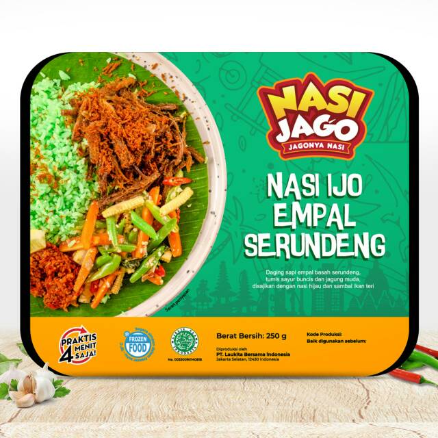 

Nasi jago empal serundeng