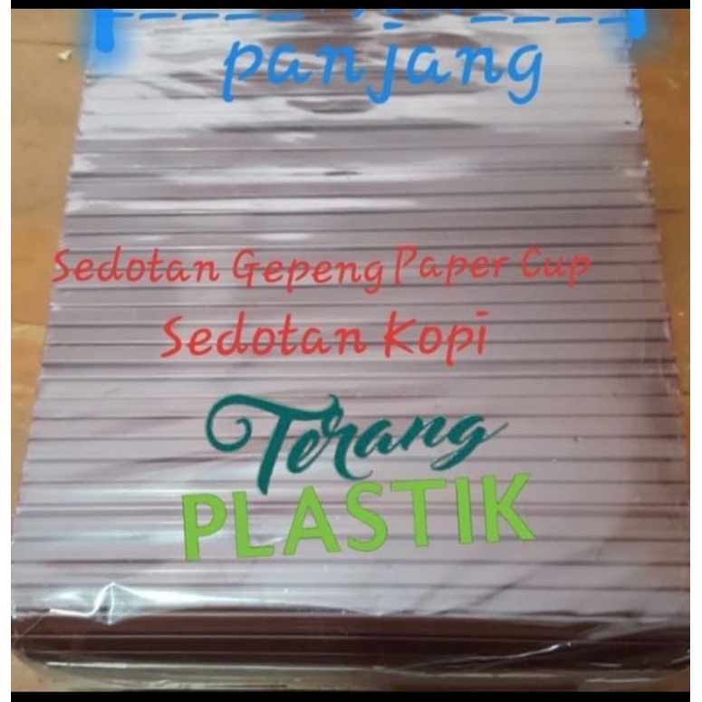 sedotan kopi / Adukan kopi / Stirer pipih panjang 15 cm isi 1000 pc