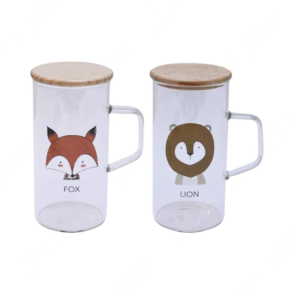 Appetite Set 2 Pcs Lion & Fox Gelas