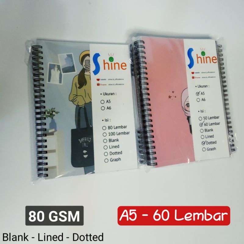 

Notebook Buku Aesthetic Shine A5 120 Halaman